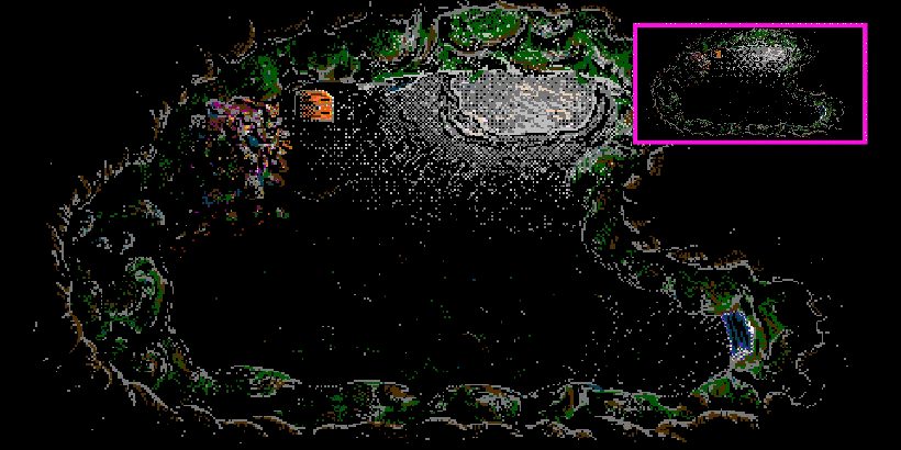 Small monster cave: 480x240 8-bit pallet. Native resolution in corner. Click to expand